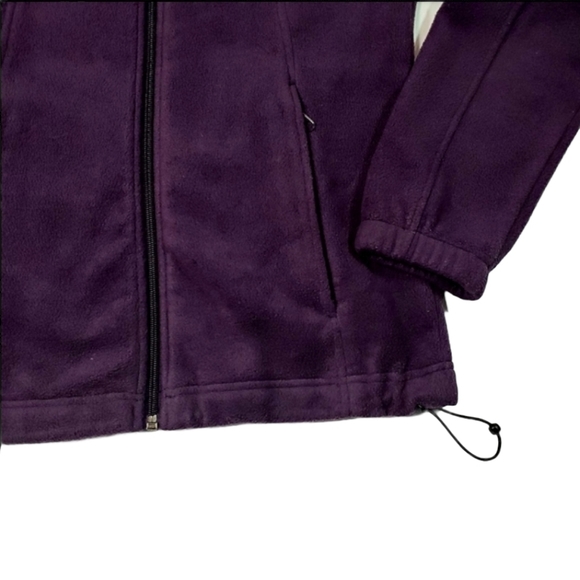 COLUMBIA DEEP PURPLE ZIP UP FLEECE - Picture 5 of 7